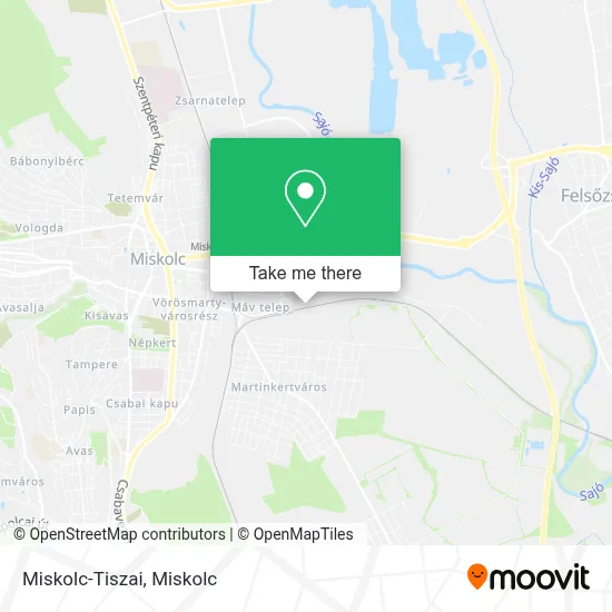 Miskolc-Tiszai map