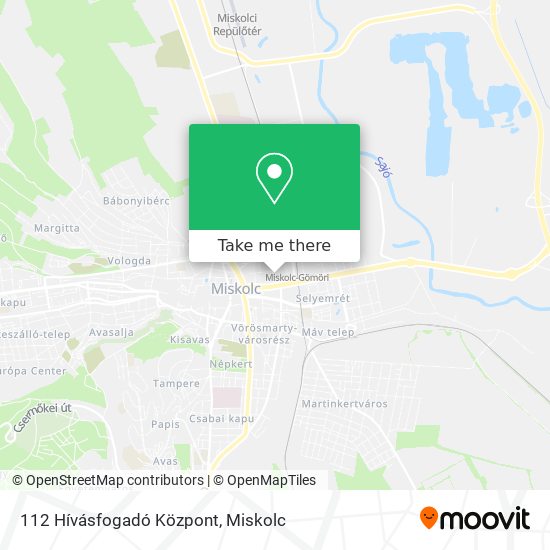 112 Hívásfogadó Központ map