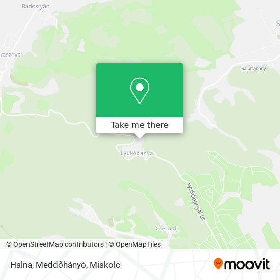 Halna, Meddőhányó map