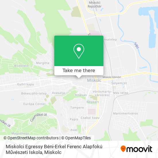 Miskolci Egressy Béni-Erkel Ferenc Alapfokú Művészeti Iskola map