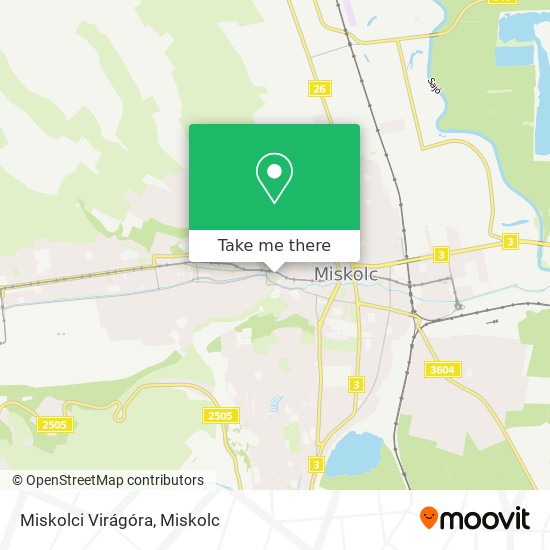 Miskolci Virágóra map