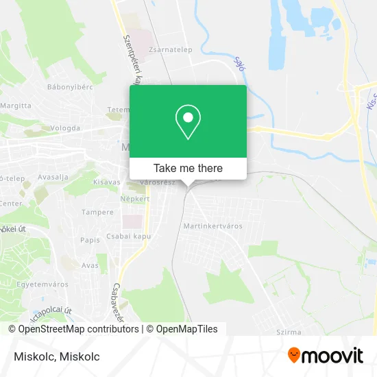 Miskolc map