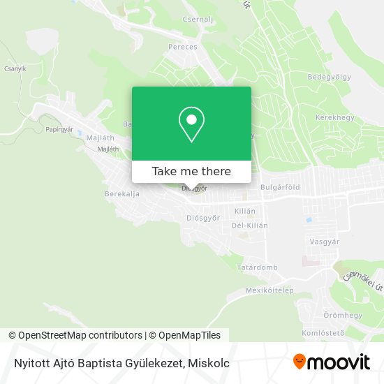 Nyitott Ajtó Baptista Gyülekezet map