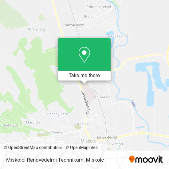 Miskolci Rendvédelmi Technikum map
