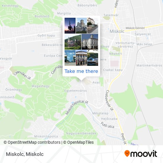 Miskolc map