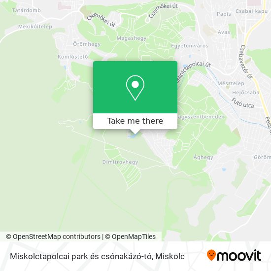 Miskolctapolcai park és csónakázó-tó map