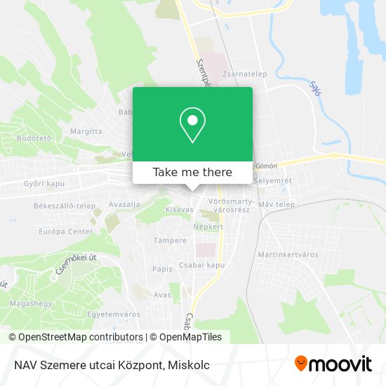 NAV Szemere utcai Központ map