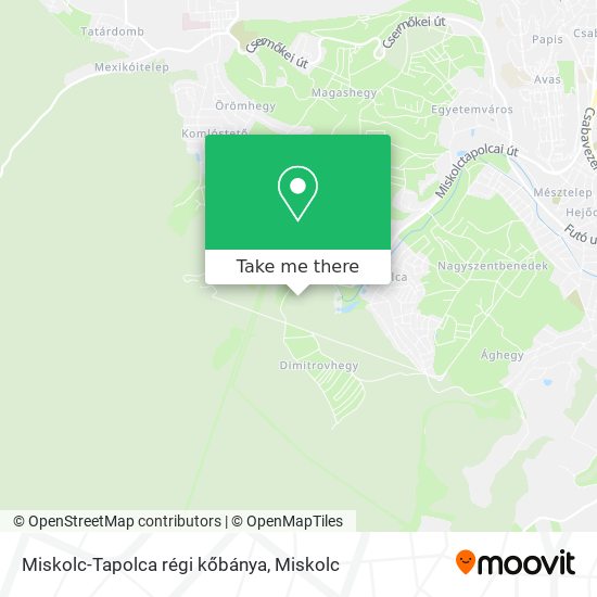 Miskolc-Tapolca régi kőbánya map