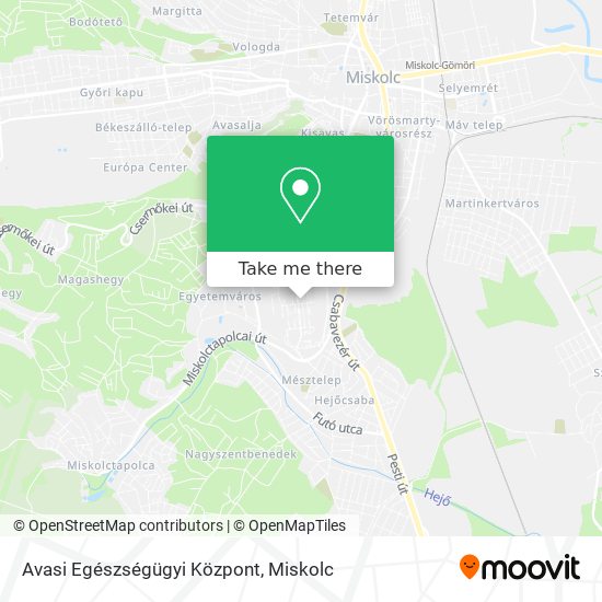 Avasi Egészségügyi Központ map