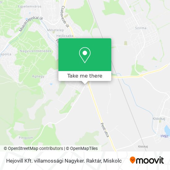 Hejovill Kft. villamossági Nagyker. Raktár map