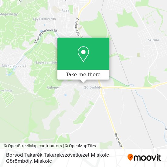 Borsod Takarék Takarékszövetkezet Miskolc-Görömböly map