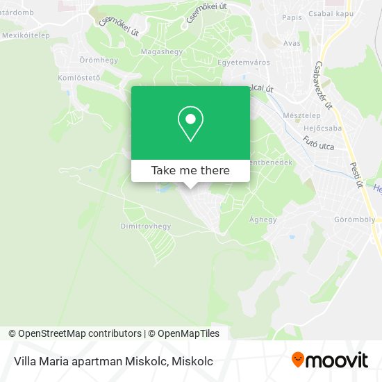 Villa Maria apartman Miskolc map