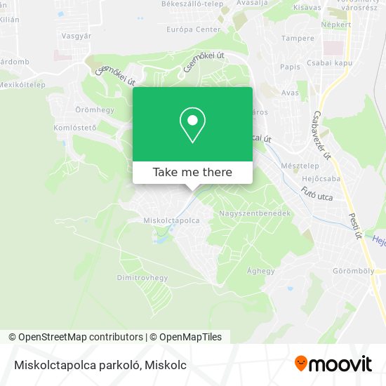 Miskolctapolca parkoló map