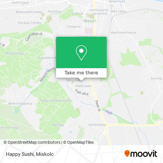 Happy Sushi map