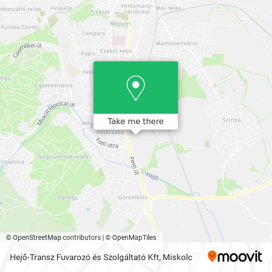 Hejő-Transz Fuvarozó és Szolgáltató Kft map