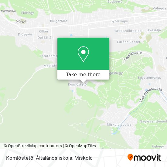 Komlóstetői Általános iskola map