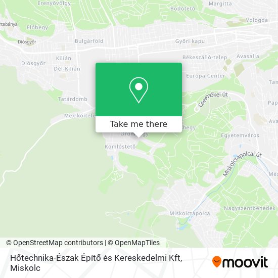 Hőtechnika-Észak Építő és Kereskedelmi Kft map