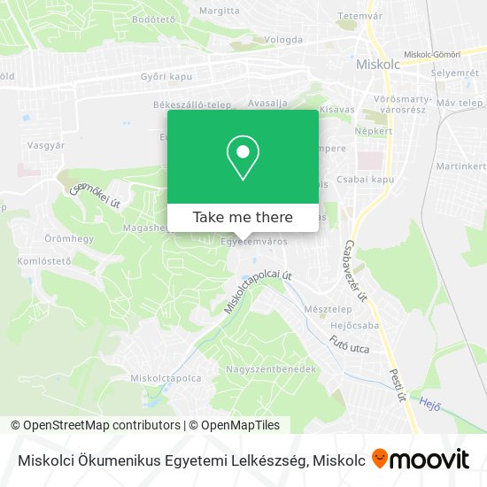 Miskolci Ökumenikus Egyetemi Lelkészség map