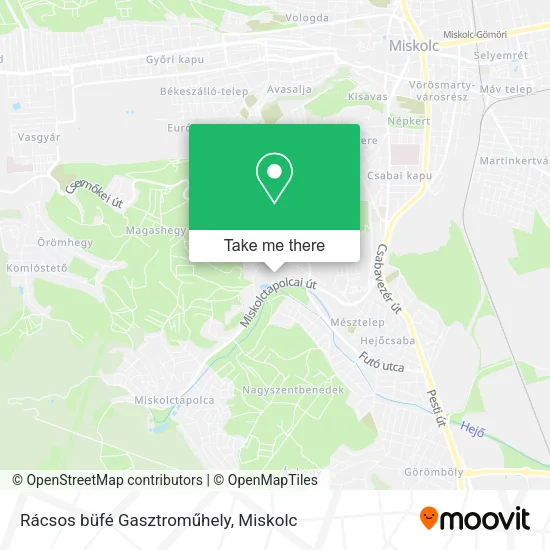 Rácsos büfé Gasztroműhely map