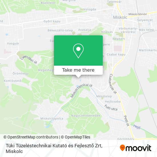 Tüki Tüzeléstechnikai Kutató és Fejlesztő Zrt map