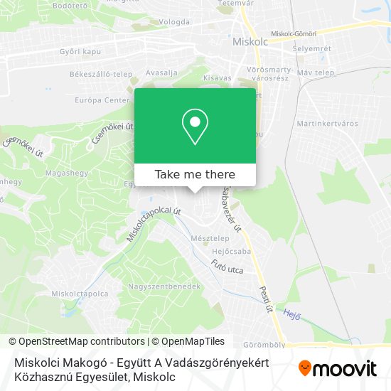 Miskolci Makogó - Együtt A Vadászgörényekért Közhasznú Egyesület map
