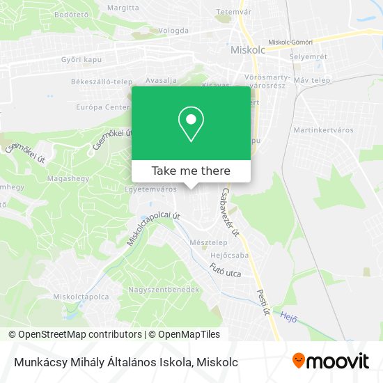 Munkácsy Mihály Általános Iskola map