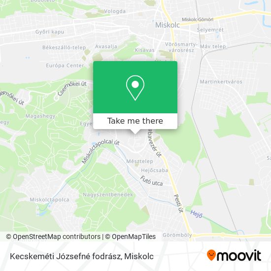 Kecskeméti Józsefné fodrász map