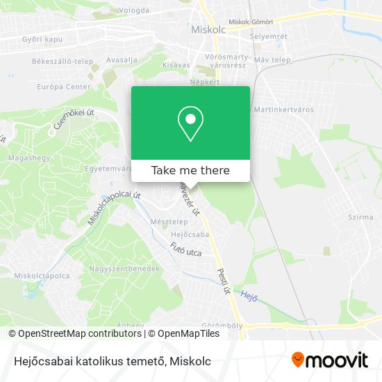 Hejőcsabai katolikus temető map