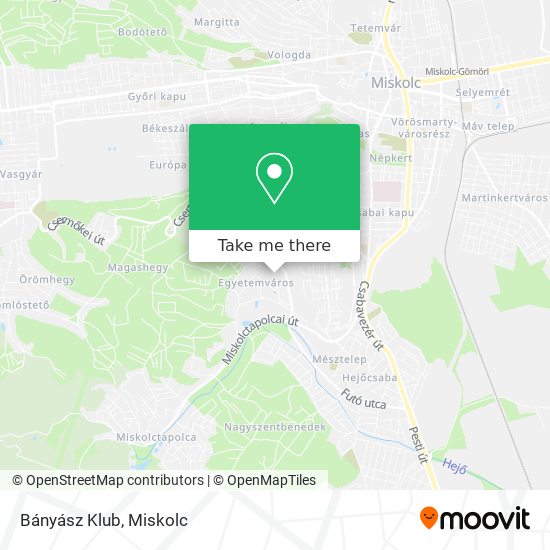 Bányász Klub map