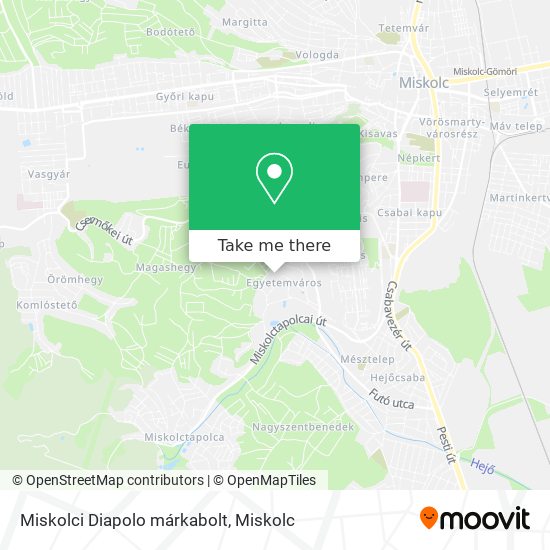 Miskolci Diapolo márkabolt map