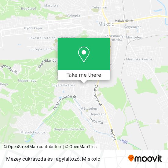 Mezey cukrászda és fagylaltozó map