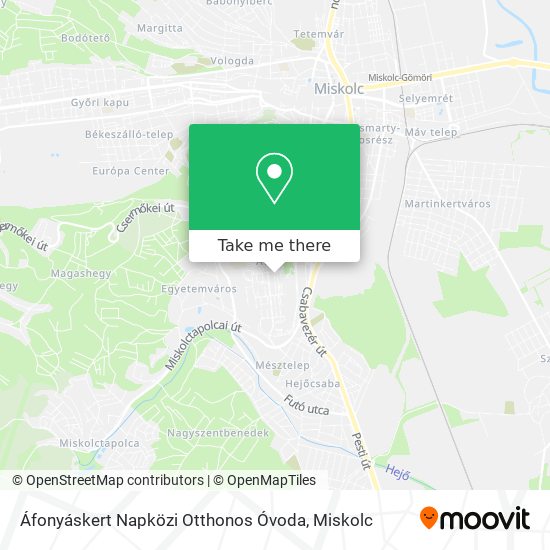 Áfonyáskert Napközi Otthonos Óvoda map