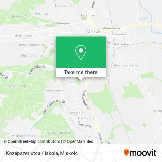 Középszer utca / iskola map