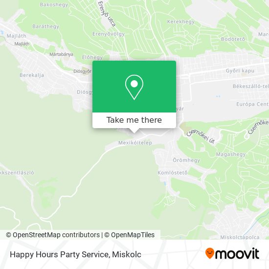 Happy Hours Party Service map