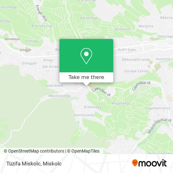 Tüzifa Miskolc map