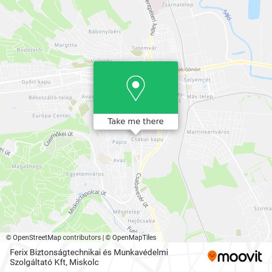 Ferix Biztonságtechnikai és Munkavédelmi Szolgáltató Kft map