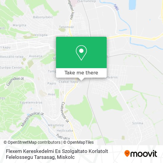 Flexem Kereskedelmi Es Szolgaltato Korlatolt Felelossegu Tarsasag map