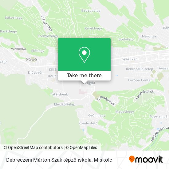 Debreczeni Márton Szakképző iskola map