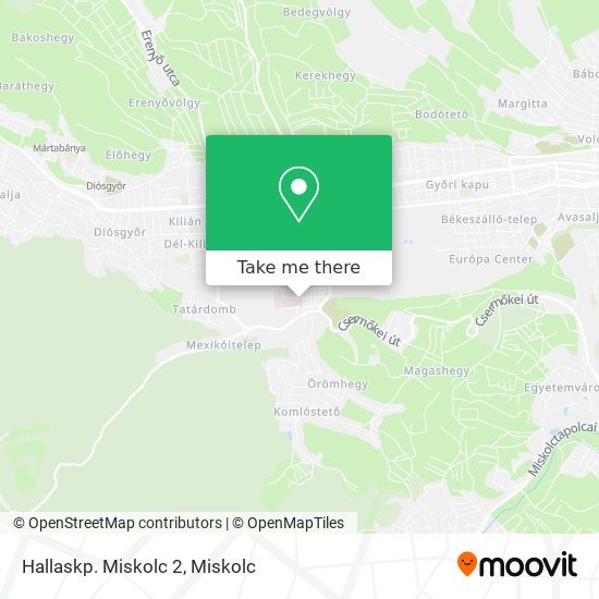 Hallaskp. Miskolc 2 map