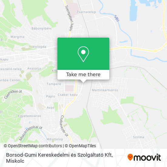 Borsod-Gumi Kereskedelmi és Szolgáltató Kft map