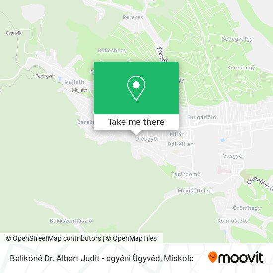 Balikóné Dr. Albert Judit - egyéni Ügyvéd map
