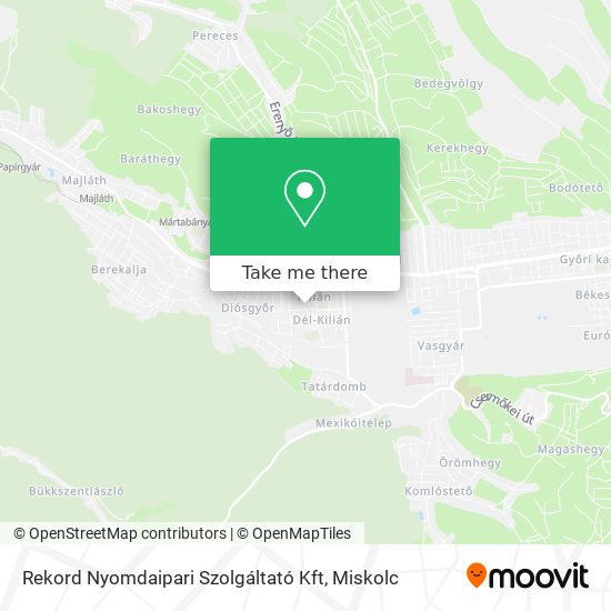 Rekord Nyomdaipari Szolgáltató Kft map