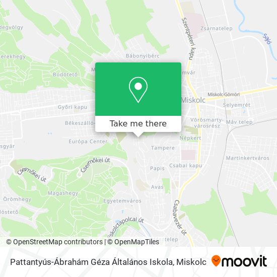Pattantyús-Ábrahám Géza Általános Iskola map