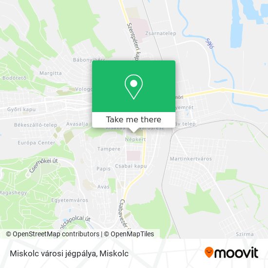 Miskolc városi jégpálya map