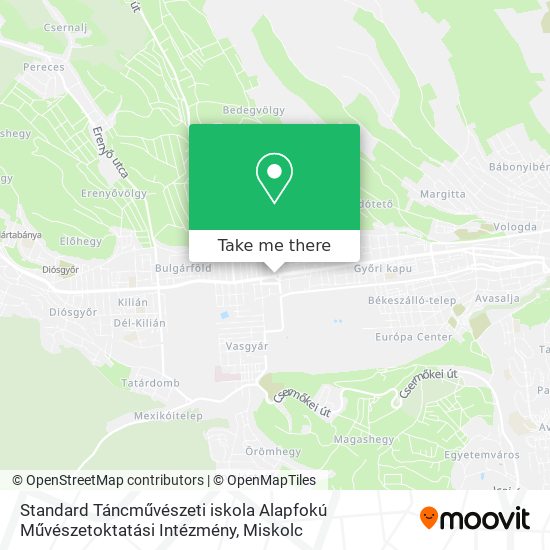 Standard Táncművészeti iskola Alapfokú Művészetoktatási Intézmény map