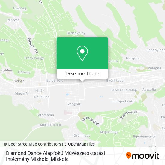 Diamond Dance Alapfokú Művészetoktatási Intézmény Miskolc map