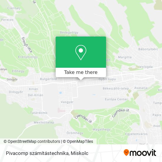 Pivacomp számítástechnika map