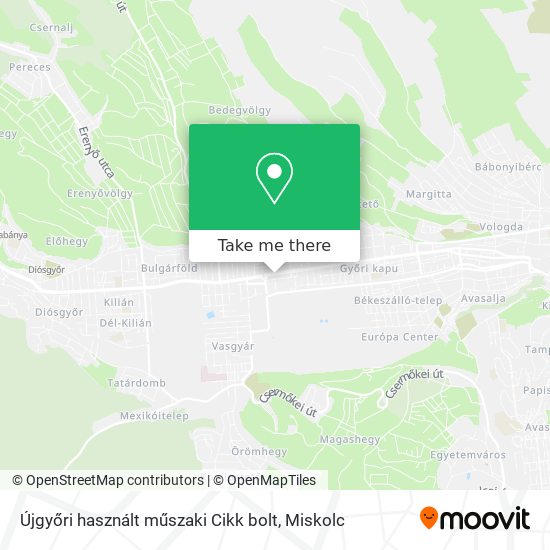 Újgyőri használt műszaki Cikk bolt map