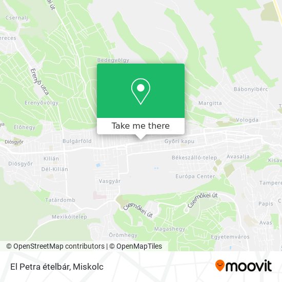 El Petra ételbár map