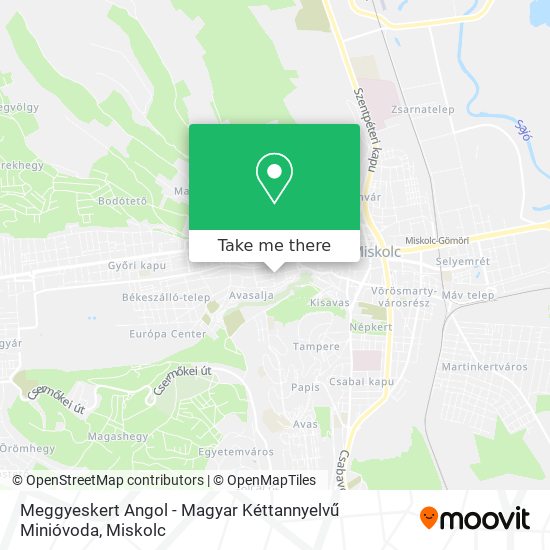Meggyeskert Angol - Magyar Kéttannyelvű Minióvoda map